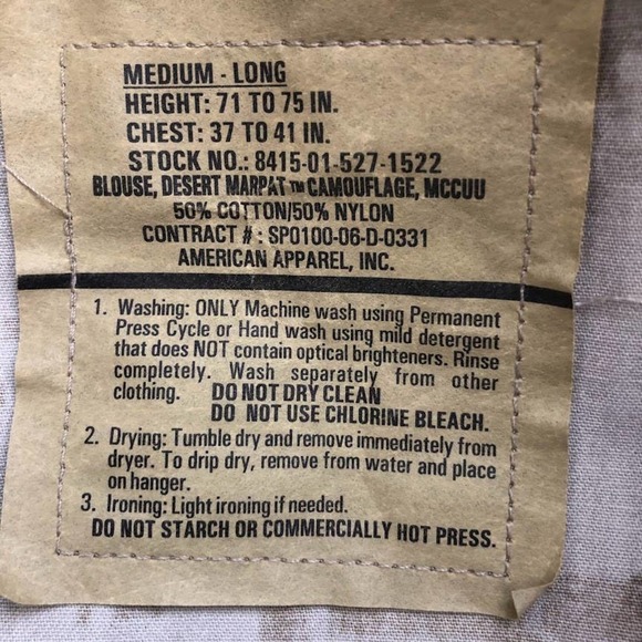 USMC Marine Corp Military Hunting Camo Shirt Jacket Button Down Med Long - Picture 10 of 17